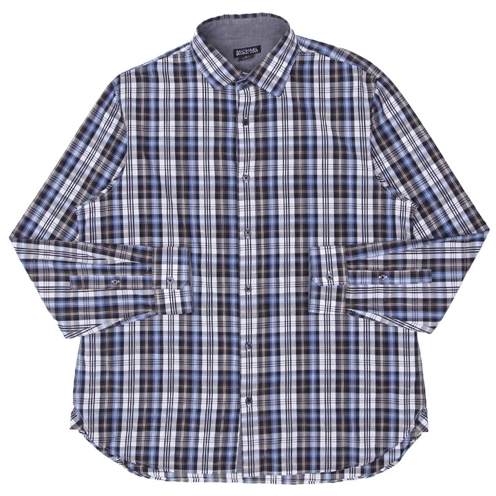 Mens Michael Kors Checkered Long Sleeve Shirt