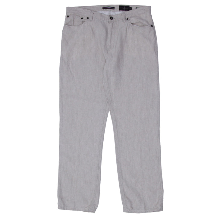 Mens Black Brown Linen Pants