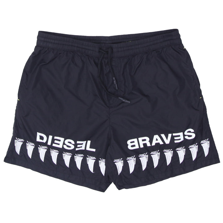 Mens Diesel Braves Black Swim Shorts