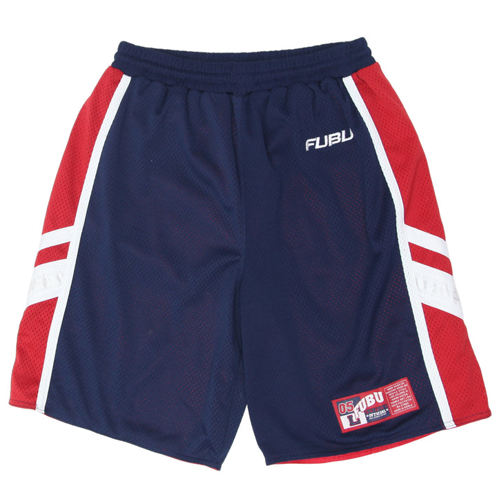 Mens Embroidered Fubu Logo Mesh Sports Short