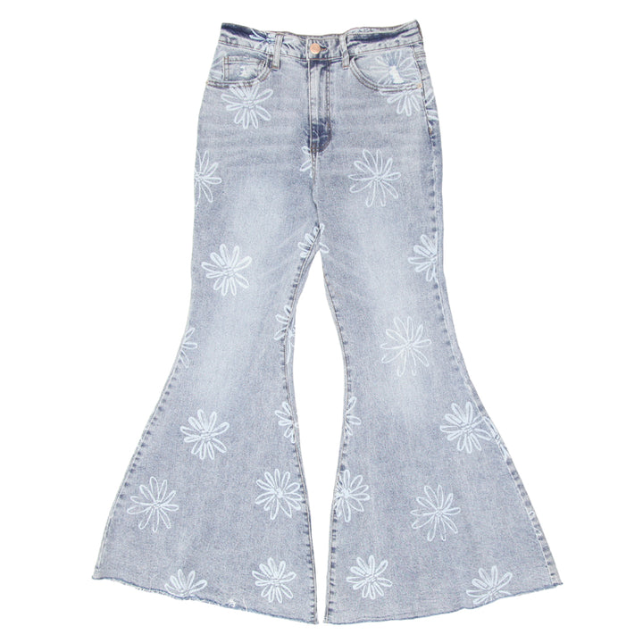 Ladies Wild Fable High Waist Floral Print Flare Jeans