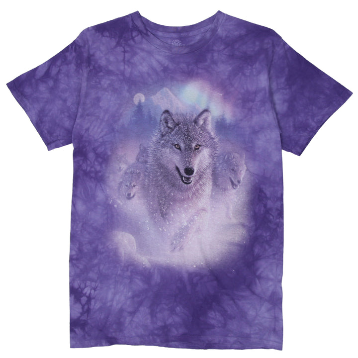 Mens The Mountain Wolves Purple Tie Dye T-Shirt