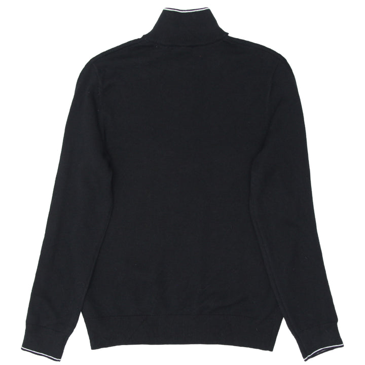 Mens Calvin Klein Quarter Zip Black Sweater