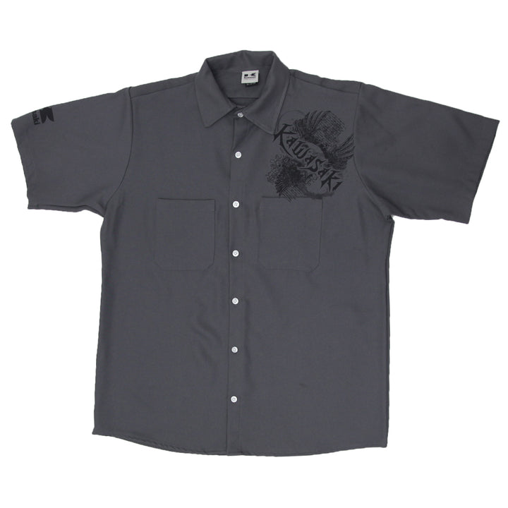 Mens Kawasaki Logo Full Button Shirt