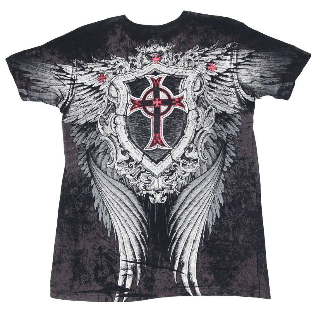 Mens Y2K Raw State Redemption Skull AOP T-Shirt