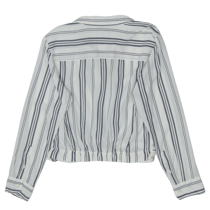 Ladies Abercrombie Stripe Front Twisted Long Sleeve Top