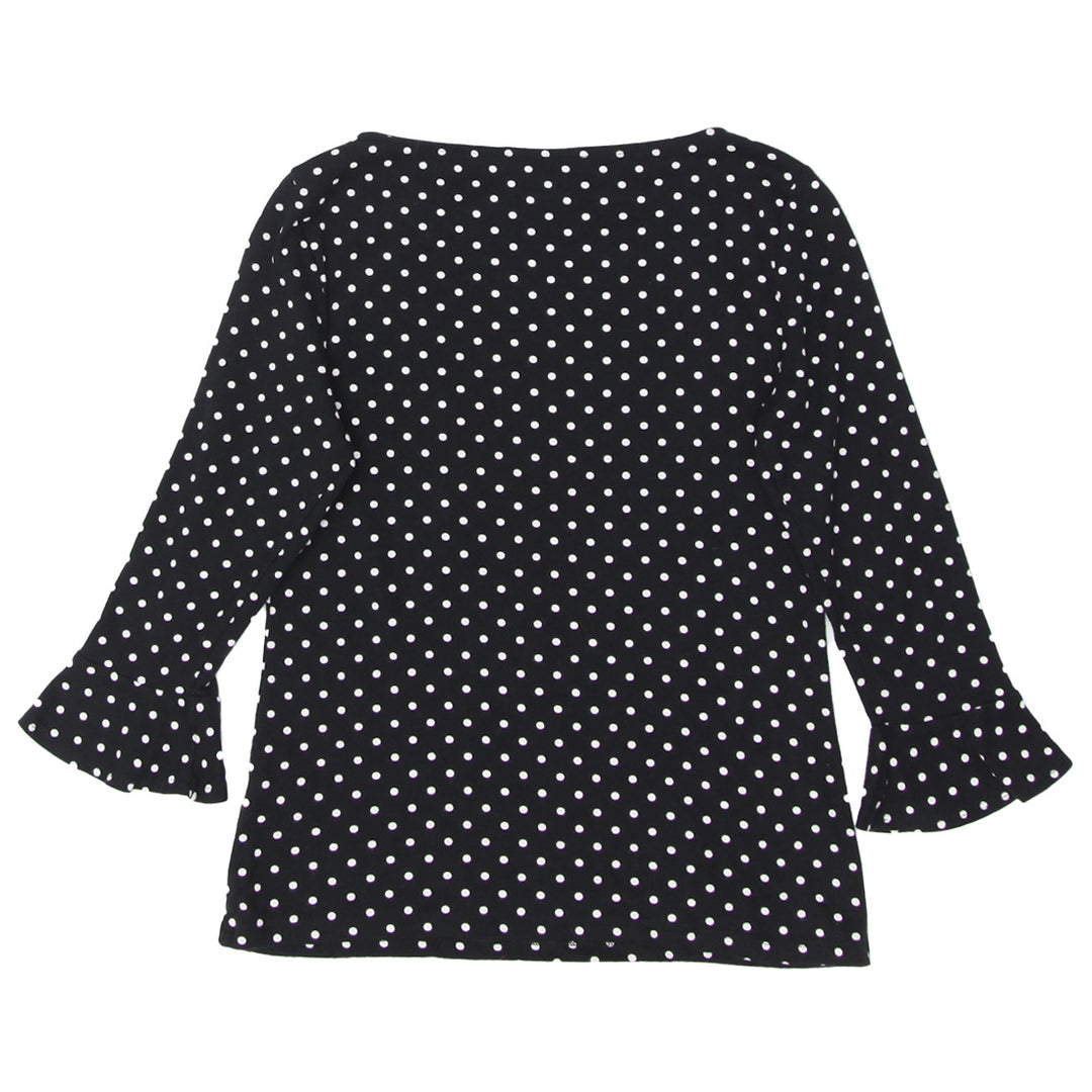 Ladies Ralph Lauren Polka Dot Long Sleeve Top