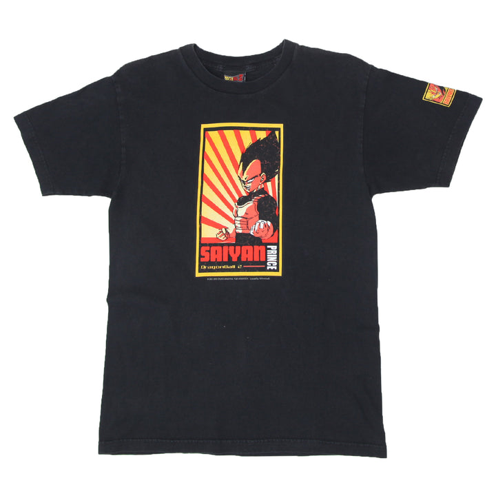 2001 Vintage Dragonballz Saiyan Prince Anime T-Shirt Black M