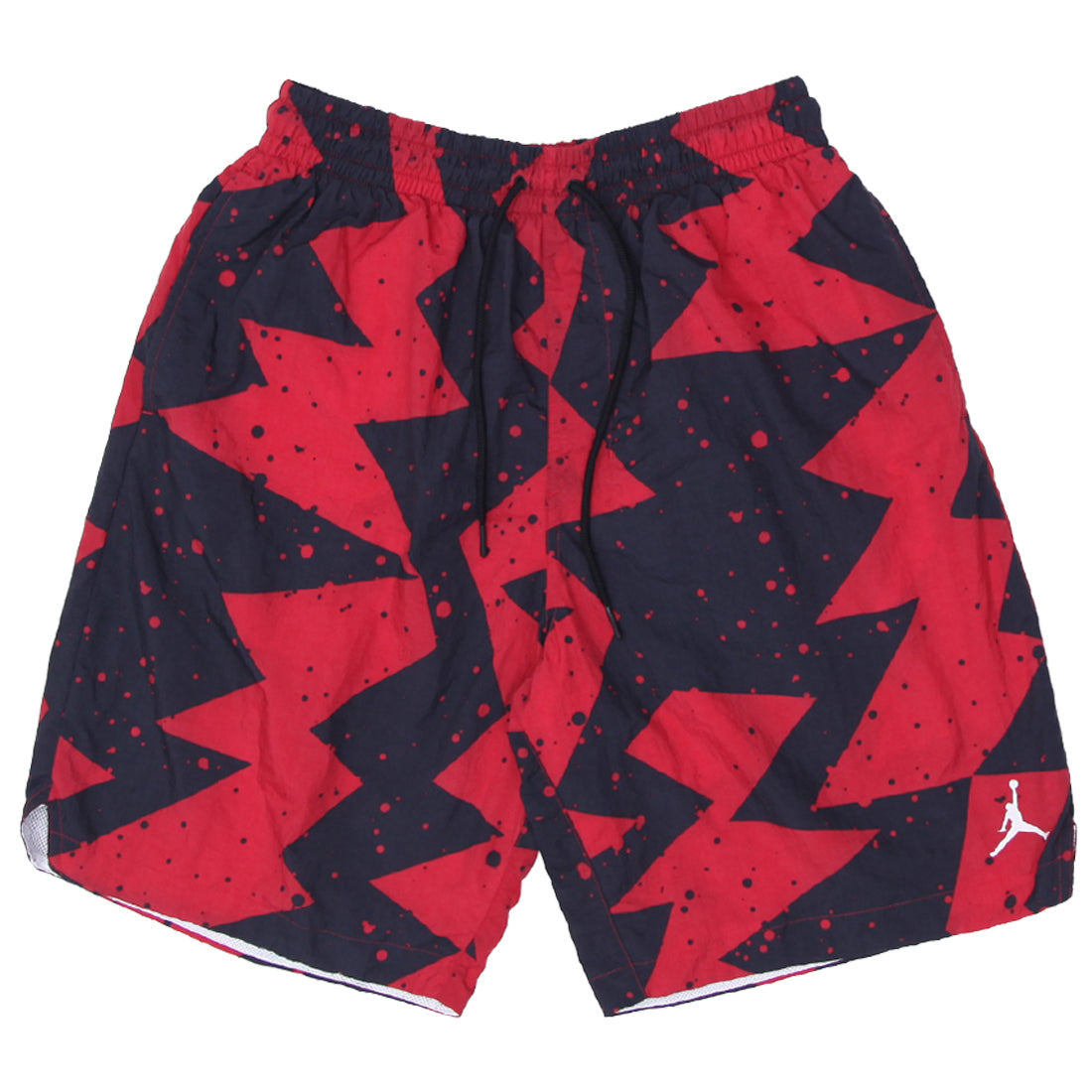 Mens Air Jordan Black Red Geometric Swim Shorts Fashion Rerun Vintage