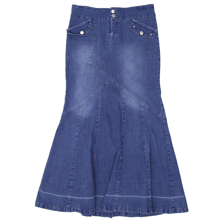 Y2K Denim Maxi Skirt