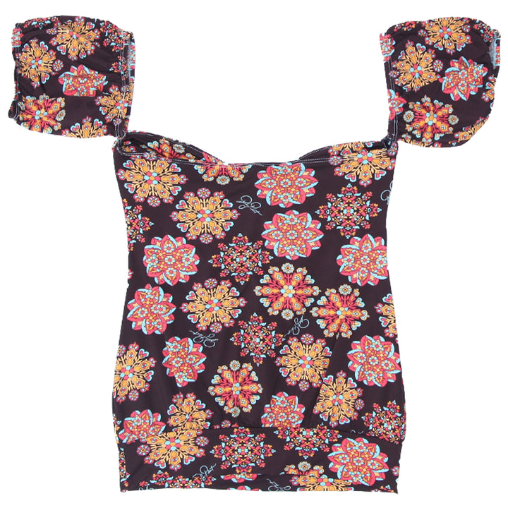 Y2K Baby Phat Off-Shoulder Printed Top