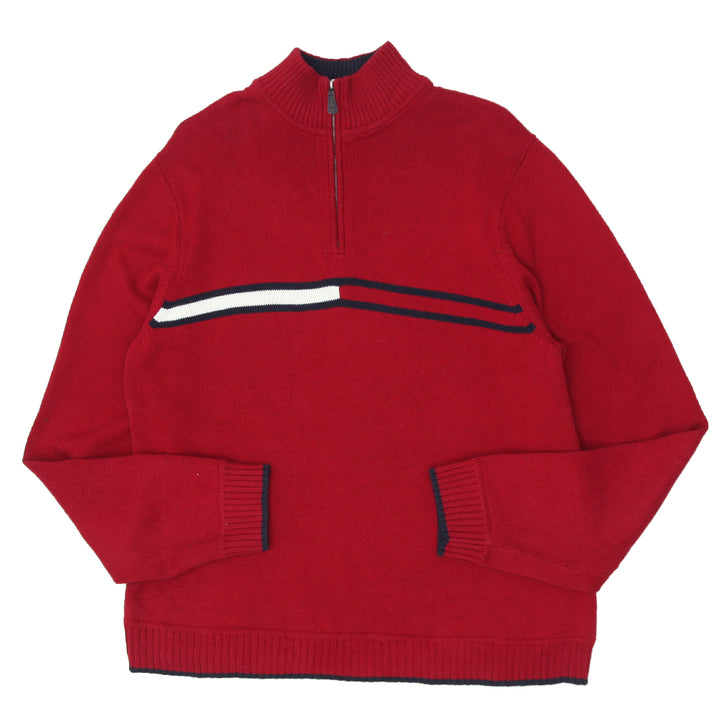 Mens Tommy Quarter Zip Knitted Sweater