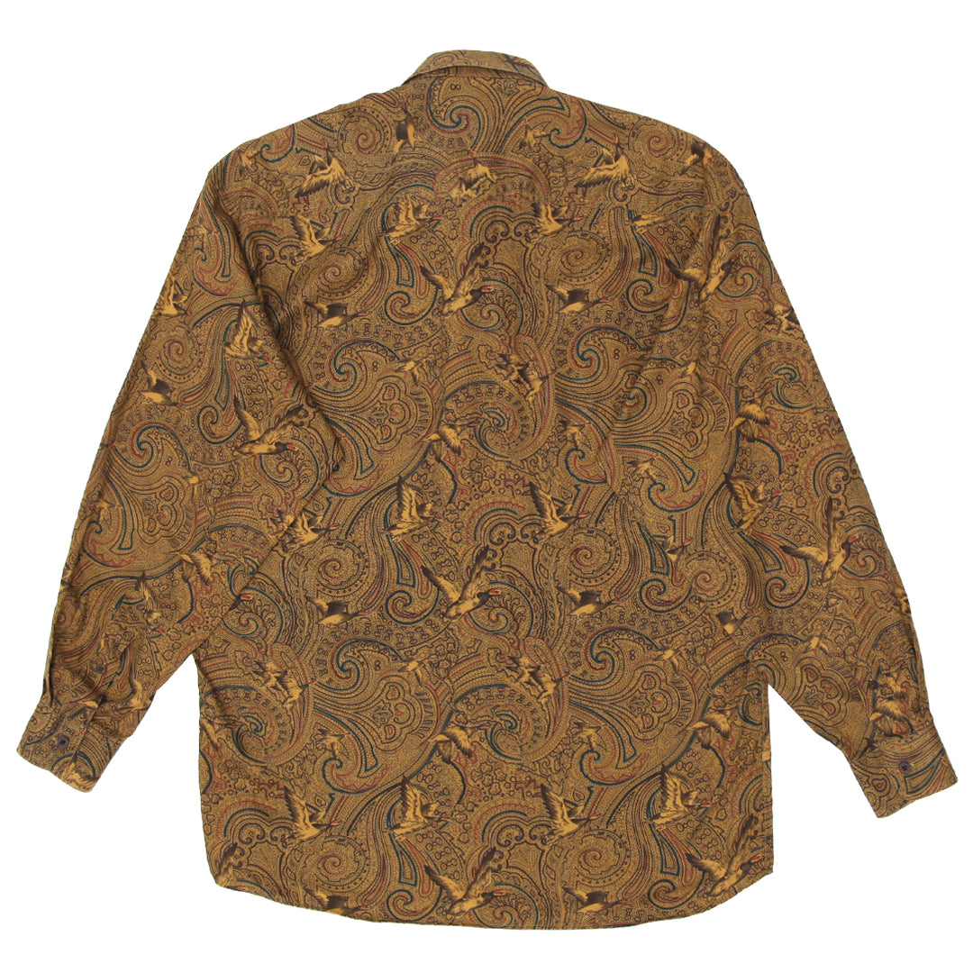 Vintage Jack Lipson Studio Paisley Print Long Sleeve Shirt