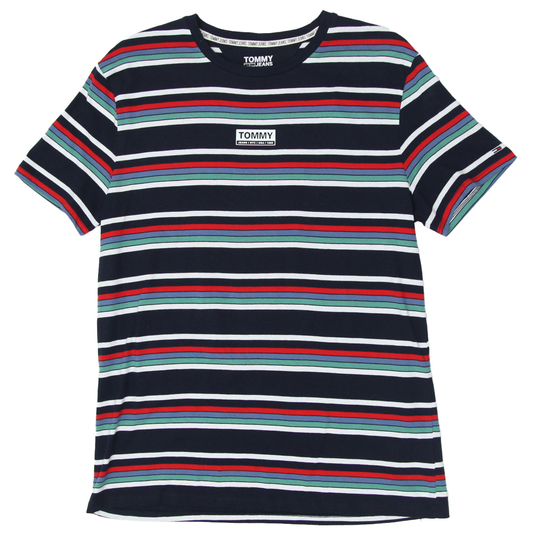 Tommy jeans striped cheap t shirt