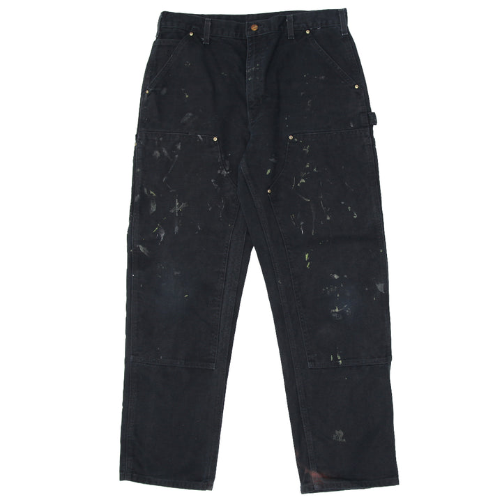 Mens Carhartt Dungaree Fit B01 BLK Double Knee Carpenter Work Pants