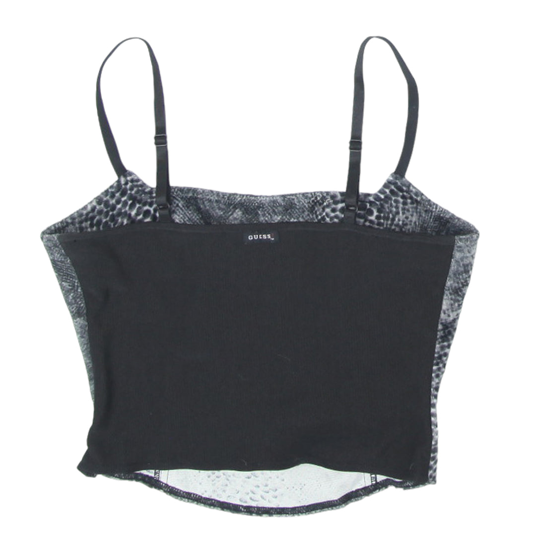 Ladies Guess Strappy Animal Print Crop Top