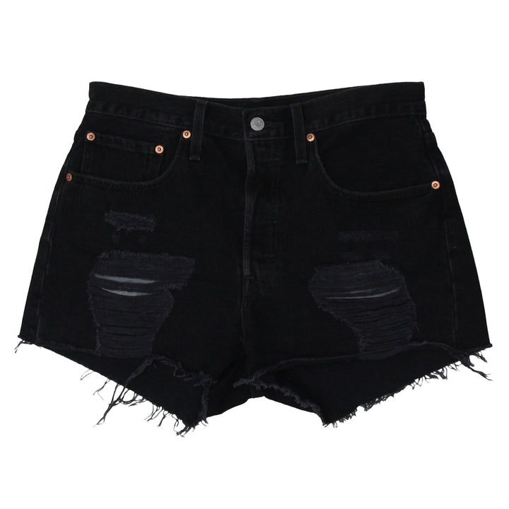 Ladies Levis Ripped 501 Denim Shorts