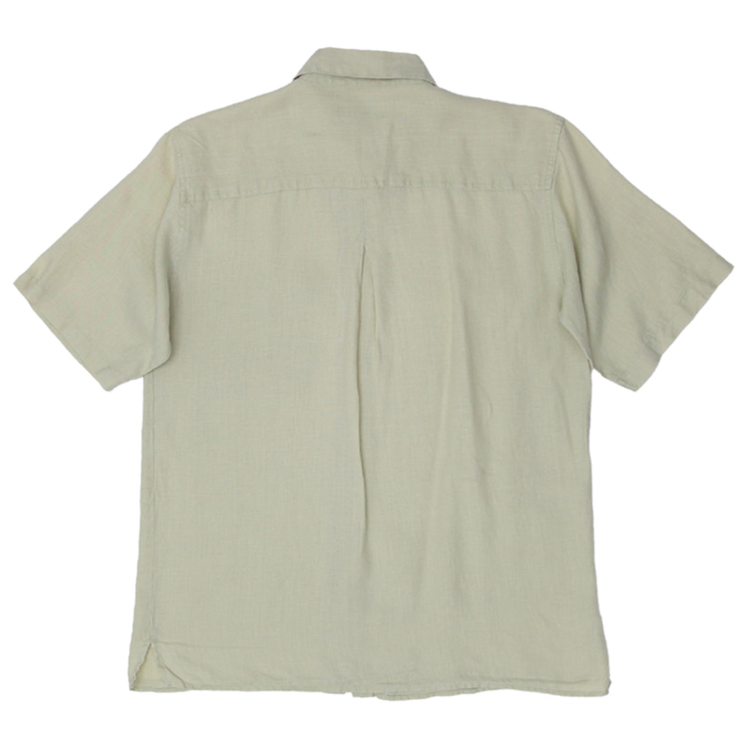 Mens Prime Elements Washable Linen Short Sleeve Shirt