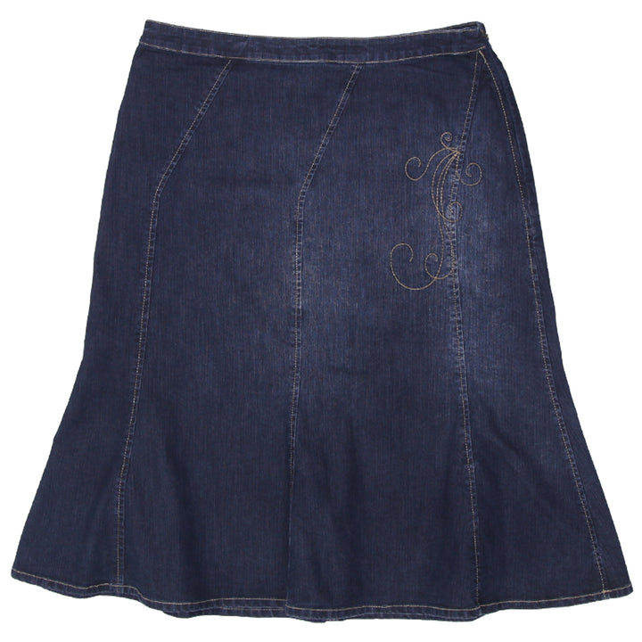 Y2K Denim Midi Skirt Sixth Sense