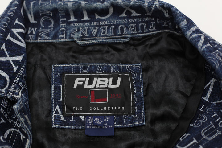 Vintage Fubu The Collection MCMXCII AOP Denim Jacket