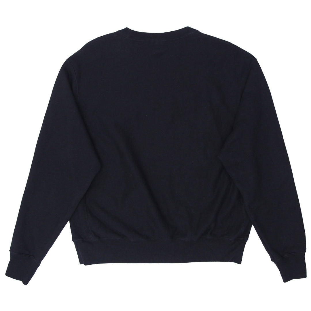 Mens Champion Reverse Weave Black Crewneck Sweatshirt