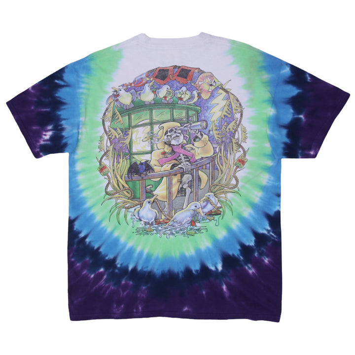 Mens Liquid Blue Grateful Dead Lighthouse Tie Dye t-Shirt