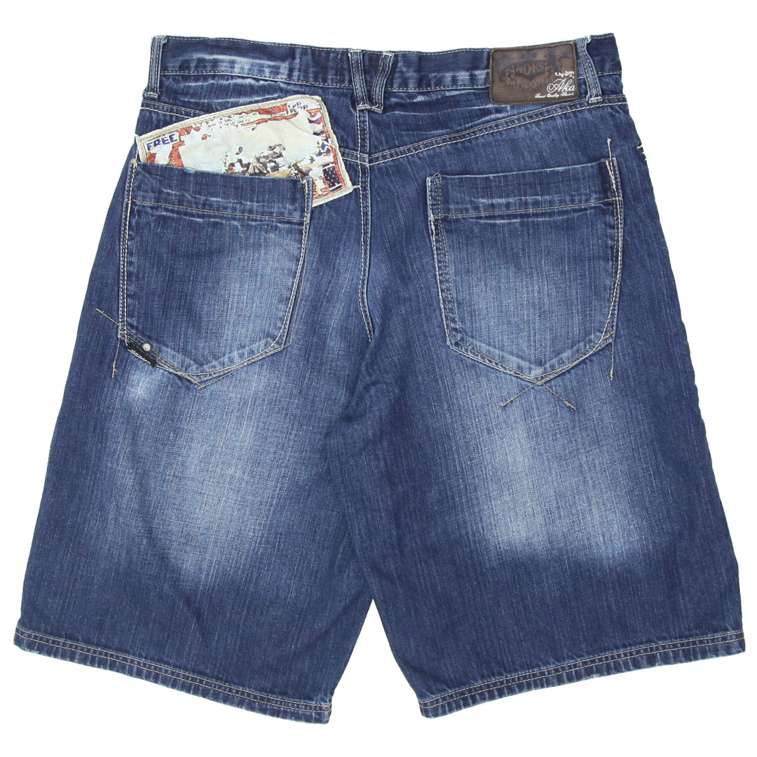 Y2K Mens Washed Denim Shorts