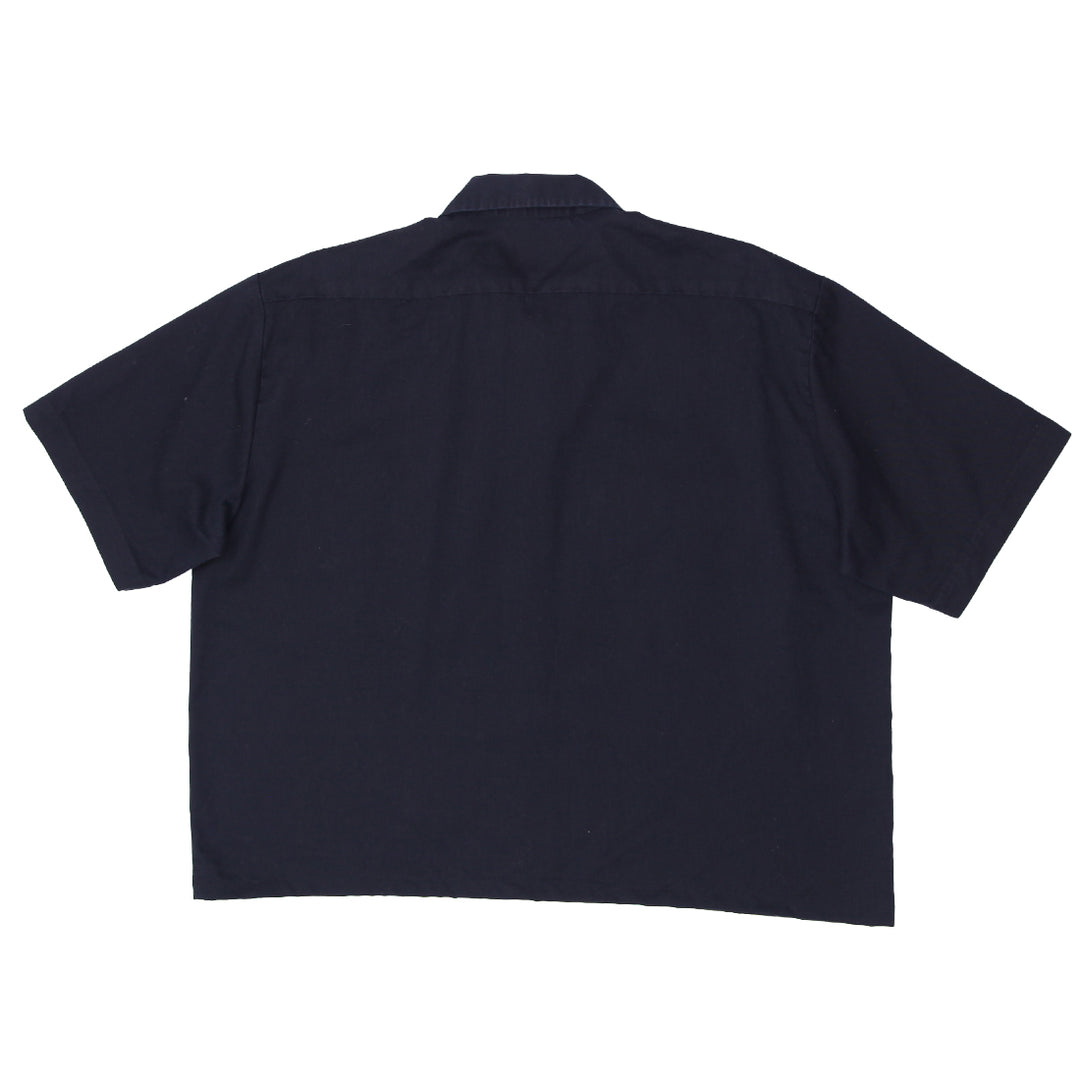 Mens Dickies Customized Crop Work Shirt Black