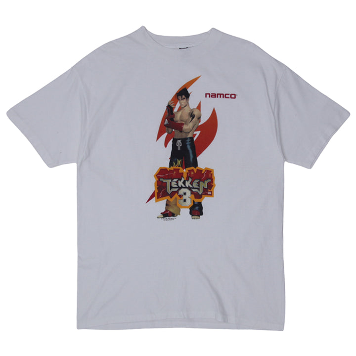 90's Vintage Namco Tekken 3 Video Game T-Shirt PowerPro White XL