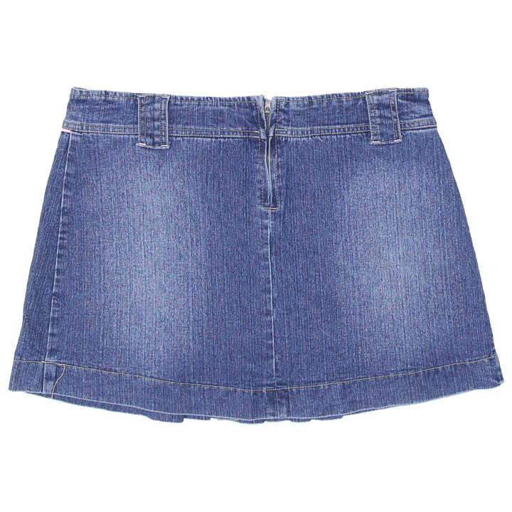 Y2K First Kiss Denim Pleated Mini Skirt