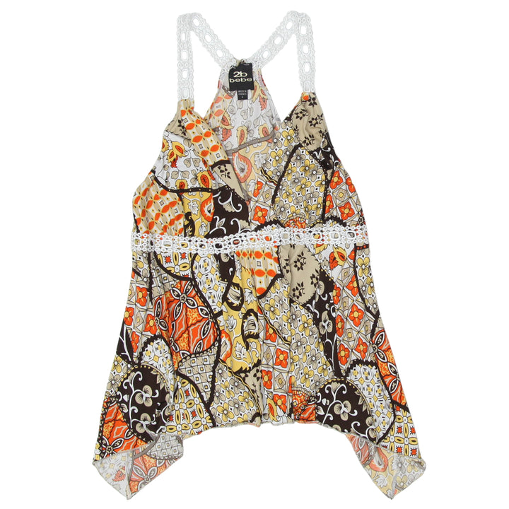 Ladies 2B Bebe Floral Racerback Top