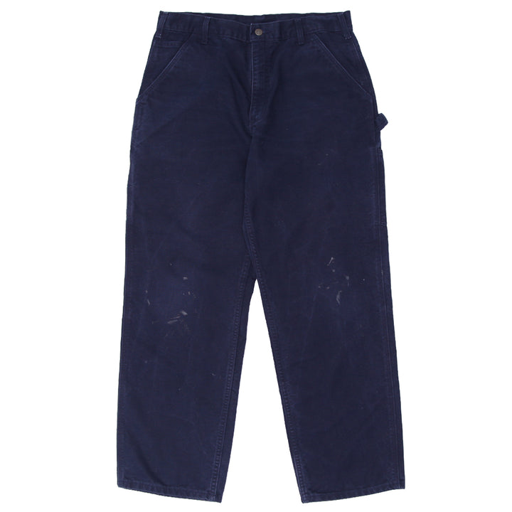 Mens Carhartt B11-MDT Carpenter Pants Navy Blue