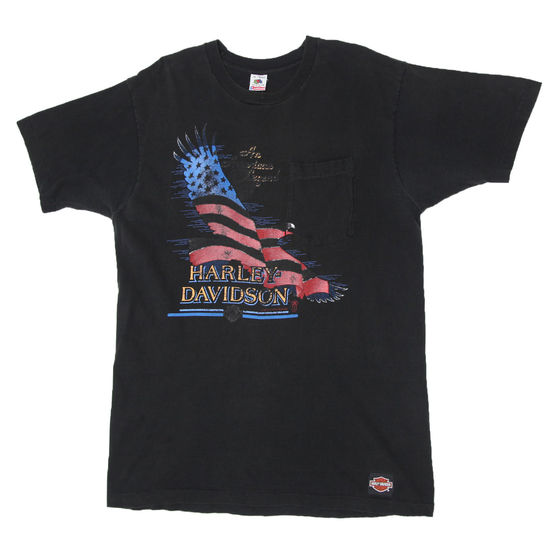 1988 Vintage Harley Davidson Spartan Pocket T-Shirt S.Stitch Made In USA Fruit of The Loom XL