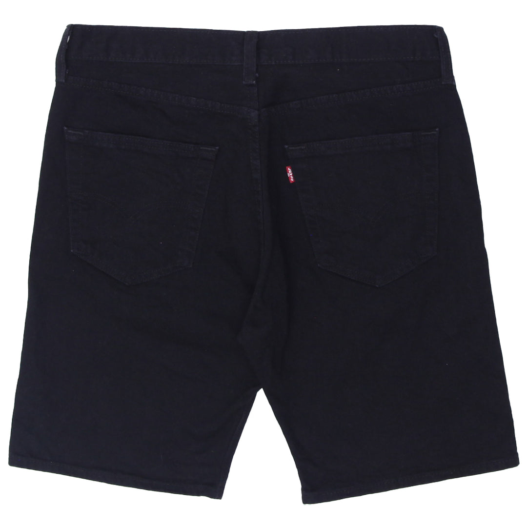 Mens Levi Strauss Button Fly Black Denim Shorts