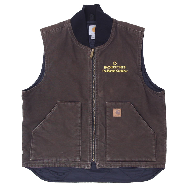 Mens Carhartt V02-DKB Quilt Lined Work Vest