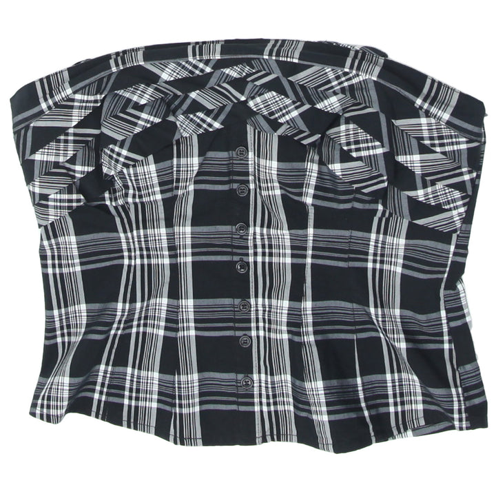 Ladies 2B Bebe Strapless Plaid Top