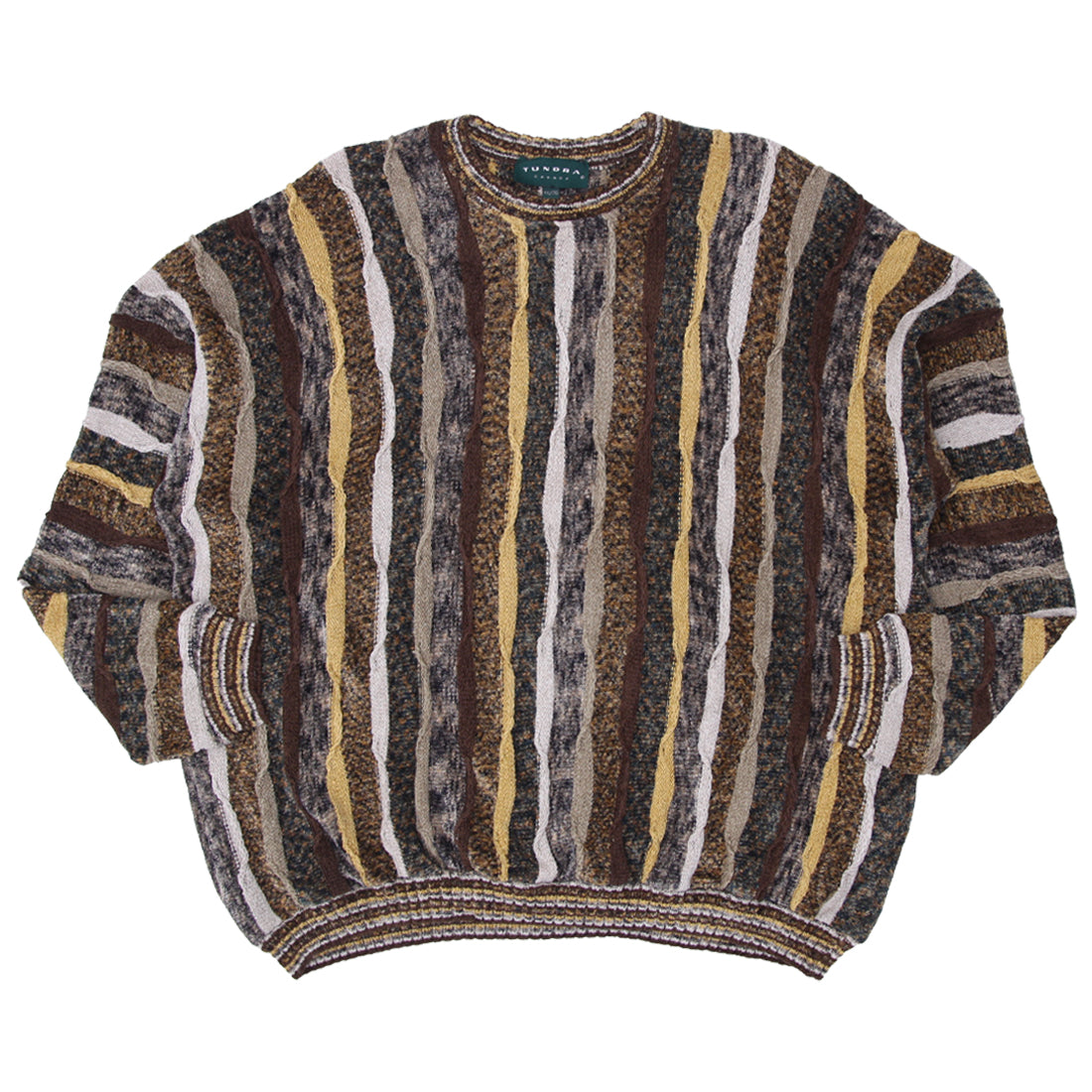 Tundra outlet 90s Coogi Style Textured Colorful Sweater