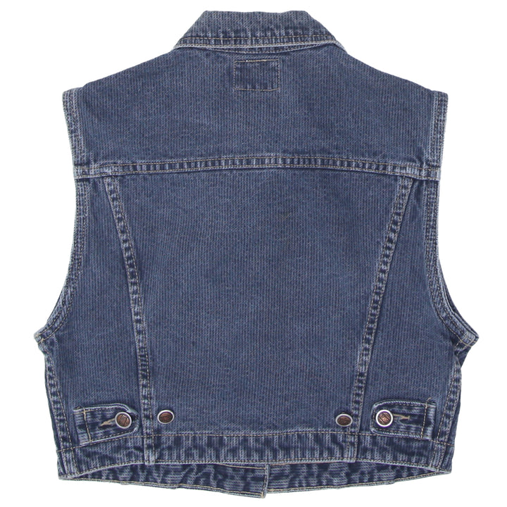 Y2K Manager Basic Jeans Denim Crop Vest