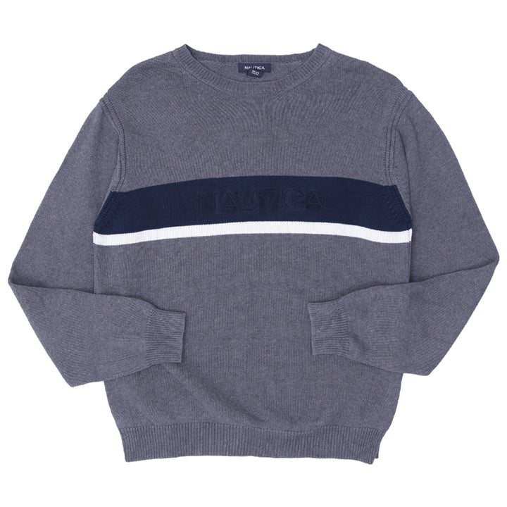 Mens Nautica Embroidered Crewneck Sweater