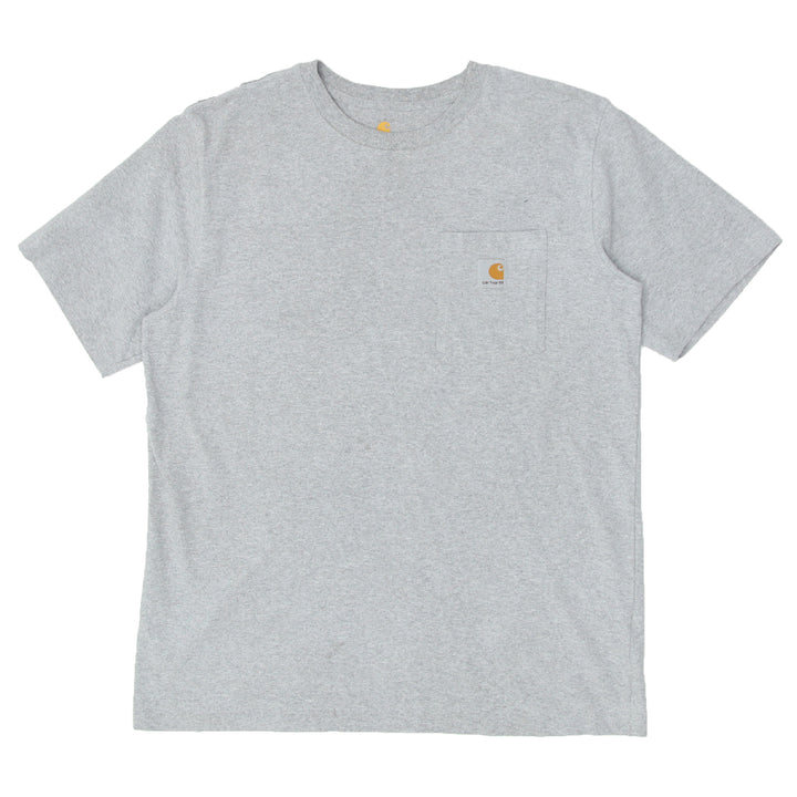 Mens Relaxed Fit Gray Pocket T-Shirt