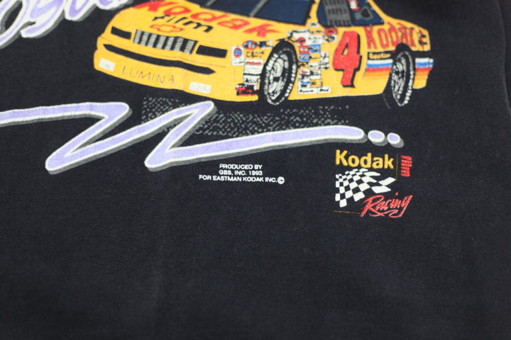 1993 Vintage Ernie Irvan Racing T-Shirt Single Stitch Black Tultex L