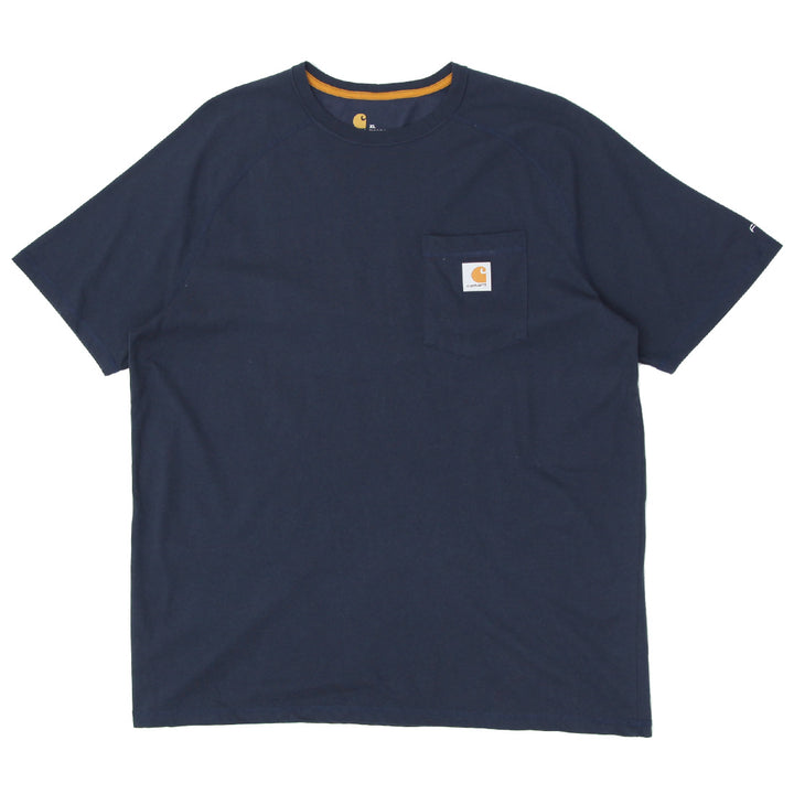 Mens  Carhartt Force Relaxed Fit Pocket T-Shirt Navy