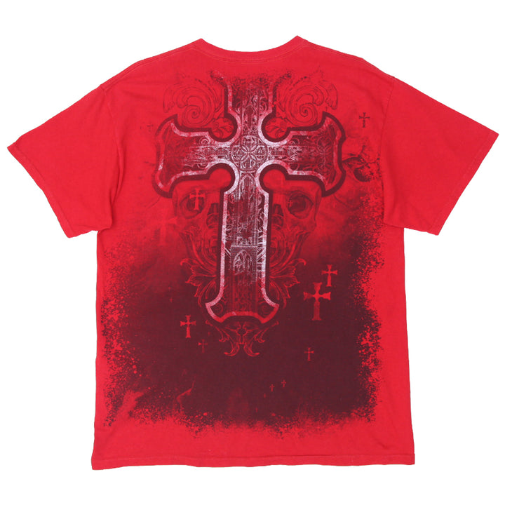 Mens Y2K MMA Elite Cross Skull AOP Graphic T-Shirt