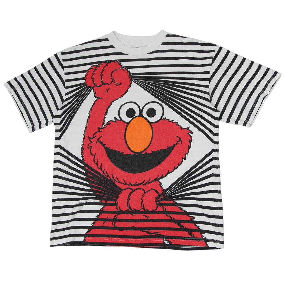 Vintage Sesame Street Elmo Striped T-Shirt