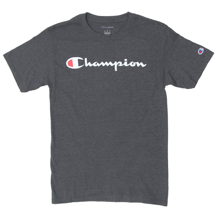 Mens Champion Logo Gray T-Shirt