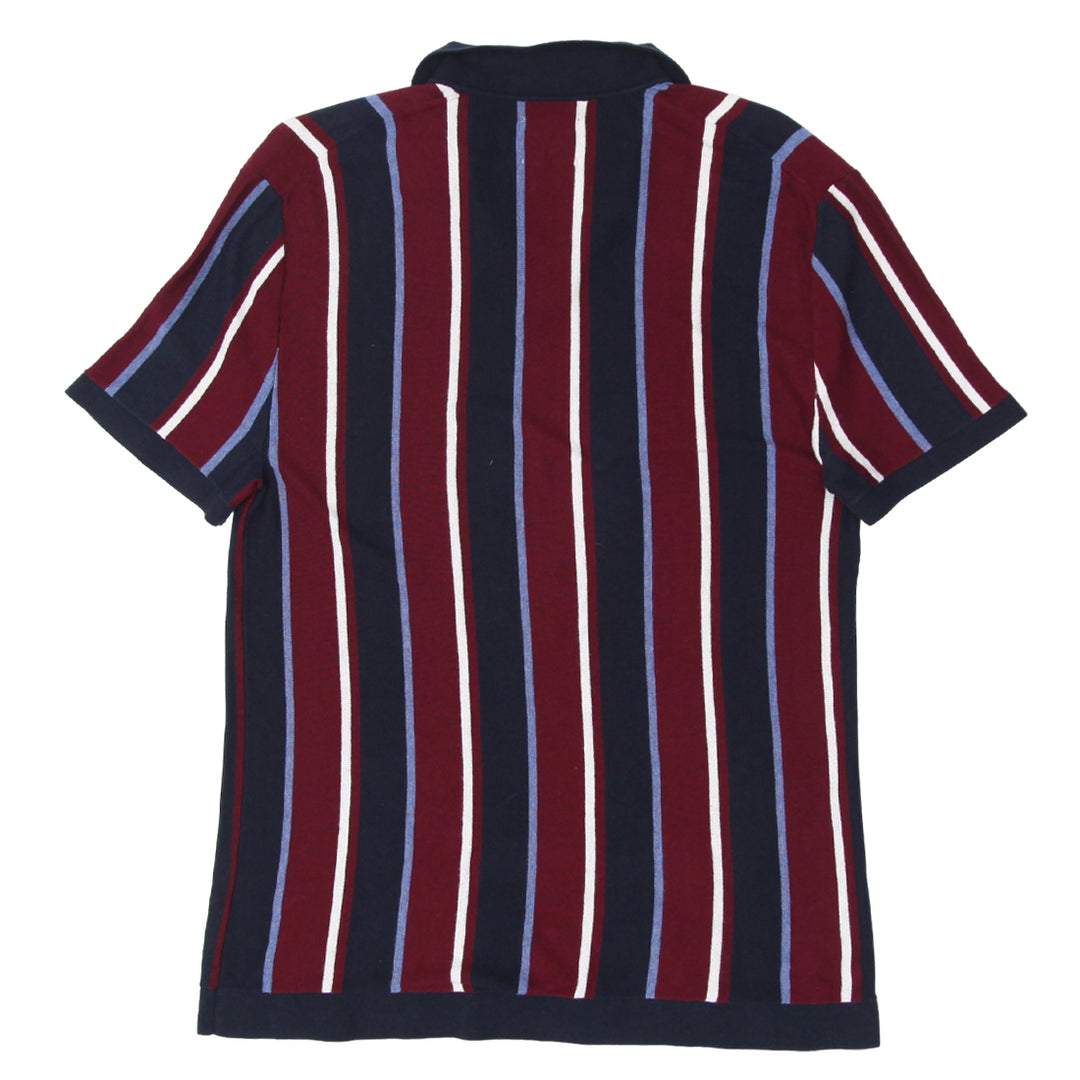 Mens Abercrombie & Fitch Stripe Sweater Polo T-Shirt