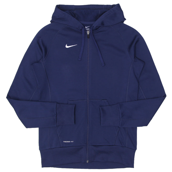 Ladies Nike Therma-Fit Swoosh Embroidered Full Zip Hoodie Navy