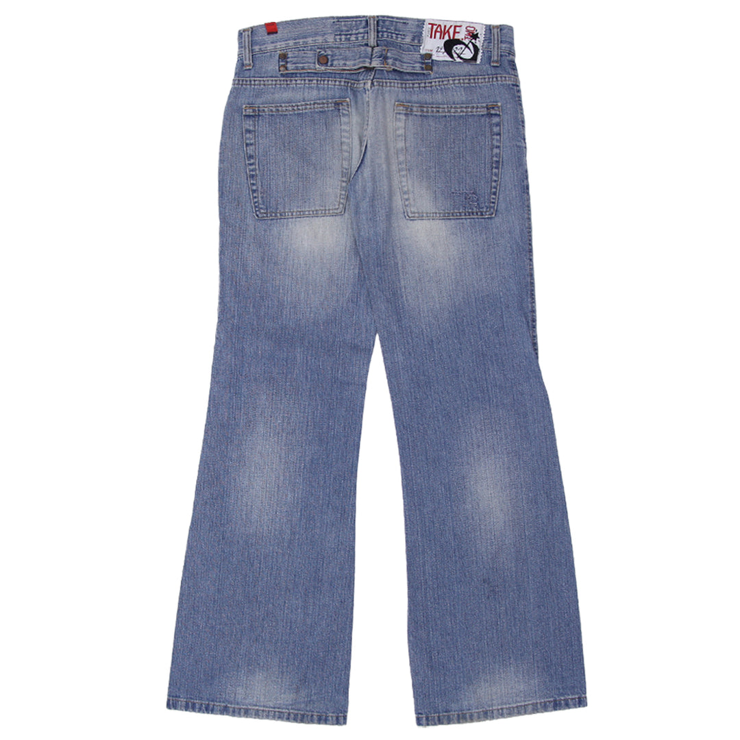 Ladies Take Two Upgrade Dept Low-Rise Washed Flare Jeans