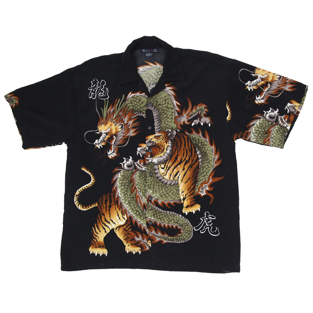 Vintage Western Max Dragon & Tiger AOP Shirt