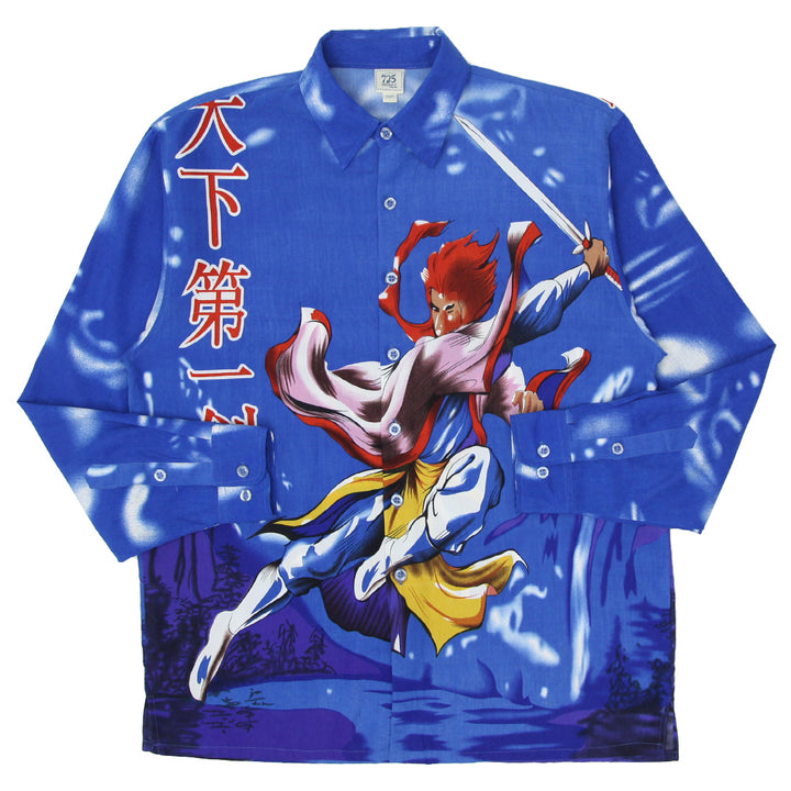 Mens 725 Originals Samurai Anime Long Sleeve Shirt